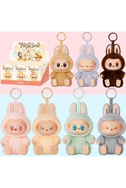 LABUBU Jucărie de pluș, Labubu, breloc, 17 cm, pachet de 6