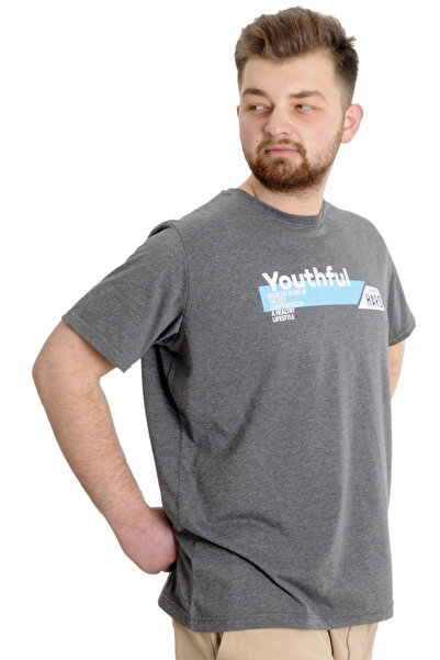 ModeXL Mode Xl Large Size Men's T-shirt Youthful 23107 Antramelange