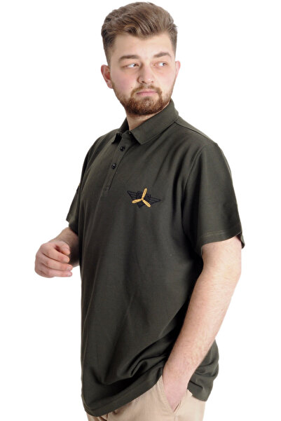 ModeXL Mode Xl Large Size Men's T-shirt Polo Airforce 23337 Khaki