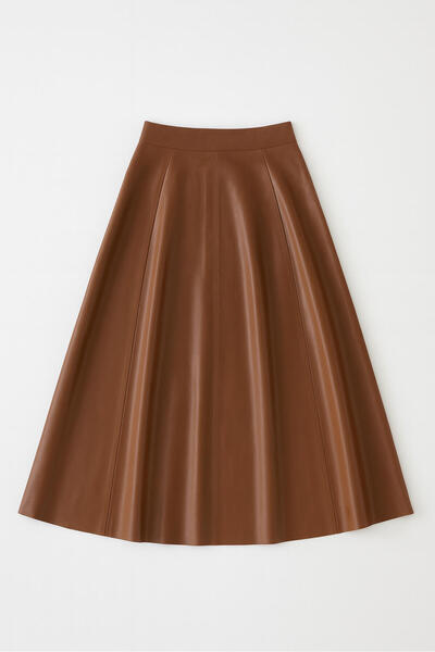 Touché Privé Δερμάτινη φούστα Flounce