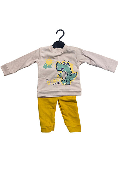 OEM Baby cotton set, blouse and colorful pants, dino print