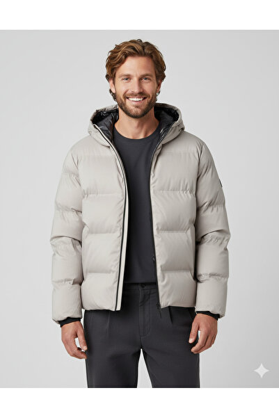 Jack & Jones Jjkaito Men's Puffer Inflatable Jacket 12282300 Cream Atmosphere