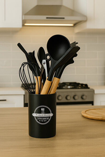 MEYA PİNE 9 Piece Spatula Ladle Spoon Set