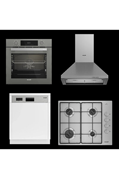 Arçelik İnoks Bulaşık Makineli Ankastre Set