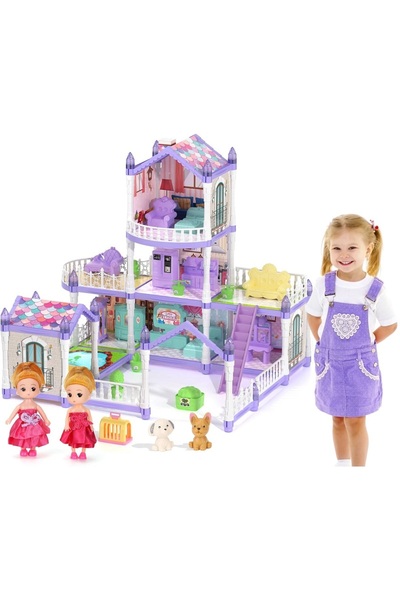 Smart Vibe Casuta de Papusi Sofia DollHouse SmartViBE™, Set de Joaca DIY cu 192 PIESE