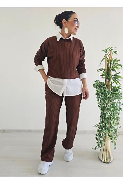 6 butik altı üstü butik Fitilli Örme İkili Takım