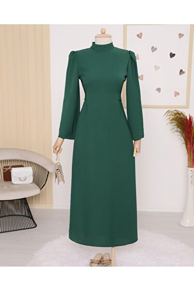 Modamorfo Júdás nyakkivágású derékruha - Smaragd