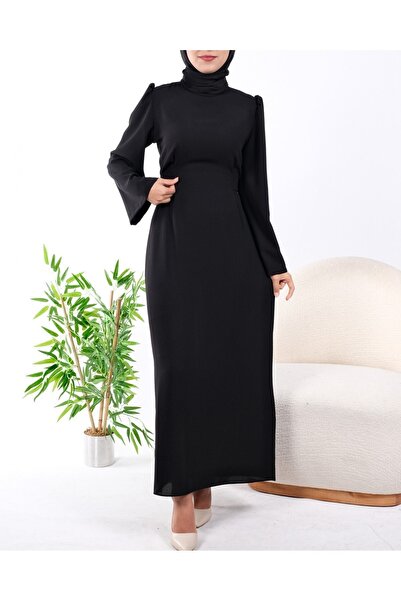 Modamorfo Júdás nyakú derékruha - fekete