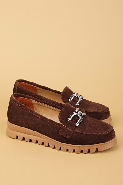 Gondol Справжня шкіра Нековзна підошва Зручні мокасини mlk.5529 Кавовий замш