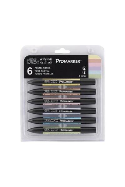 Winsor Newton Winsor & Newton Promarker Pen Set 6 Colors Pastel Tones Set Pastel Shades