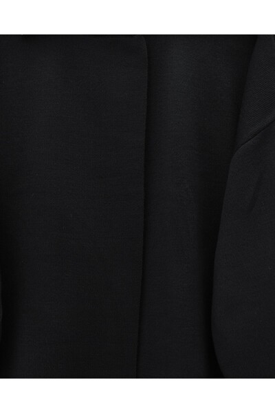 Modamorfo Double Button Casual Knitwear Poncho -Black