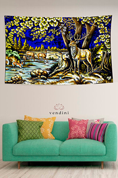 Vendini Vintage Series Deer Wall Tapestry Wall Covering Wall Tapestry