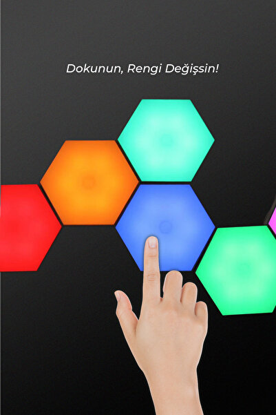 Bood Multicolor RGB Hexagon Altıgen Led Işık