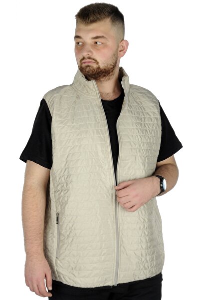 ModeXL Mode Xl Large Size Men's Vest Quilted Collar 22601 Gray