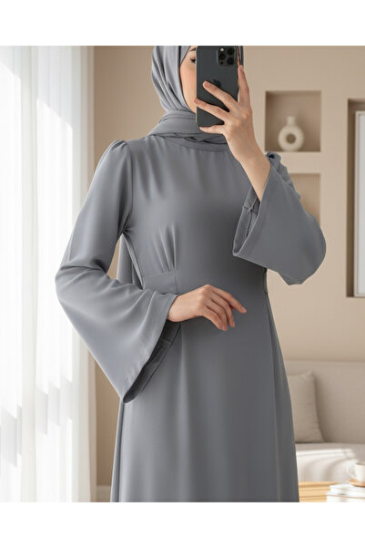 Modamorfo Júdás galléros derékruha - szürke