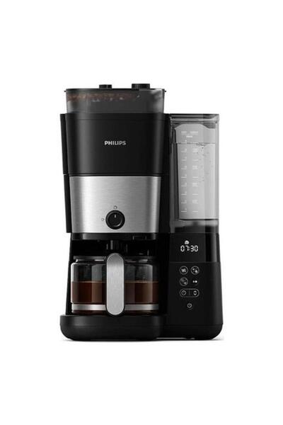 Philips All-In-1 Brew Öğütücülü Filtre Kahve Makinesi, Kahve Çekirdeği Haznesi, Cam Sürahi, HD7888/01
