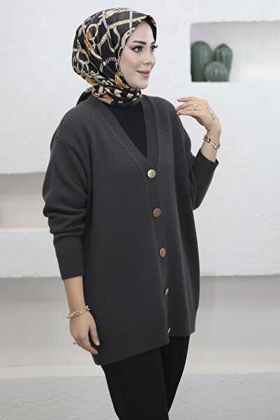 My City 41010 - Stylish Comfortable Buttoned Soft Women's Knitwear Long Cardigan