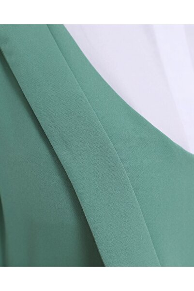 Modamorfo Μακρύ μπλουζάκι με κορδόνια στους ώμους - Πράσινο