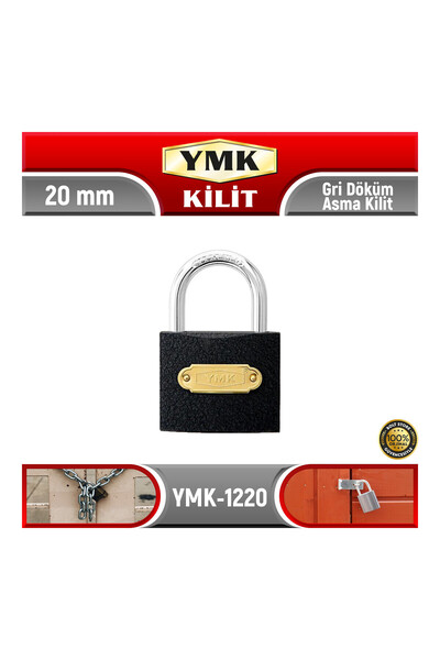 YMK Gri Döküm Küçük Asma Kilit | 20 mm | YMK-1220