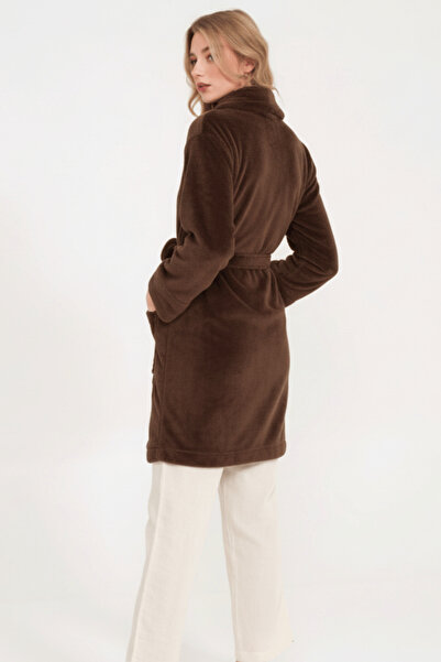 Miespiga Women's Welsoft Shawl Collar Fleece Dressing Gown