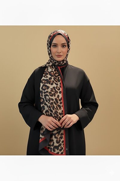 LEAUDER WOMEN Λεοπάρ μοτίβο εισαγόμενο σάλι Voile