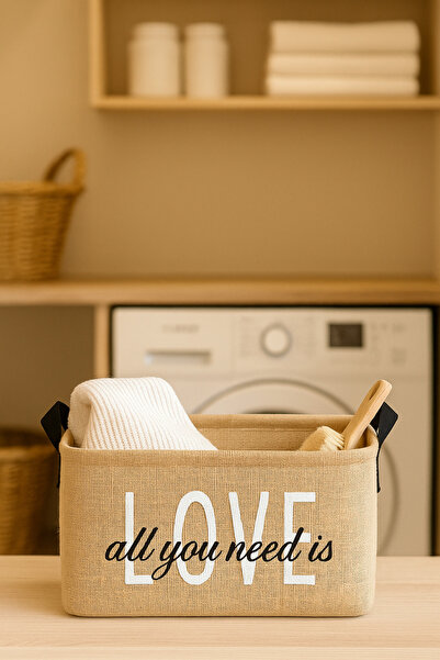 homyjr's منظم ألعاب غرفة الأطفال من الجوت مطبوع من لوف، منظم سلة تخزين قابل ل...