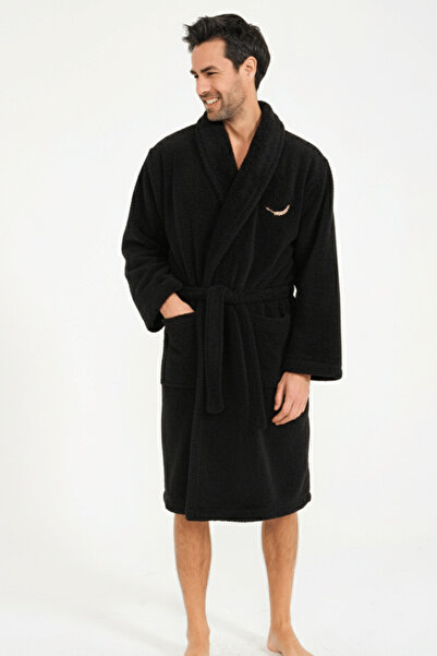 Miespiga Men's Welsoft Shawl Collar Fleece Dressing Gown