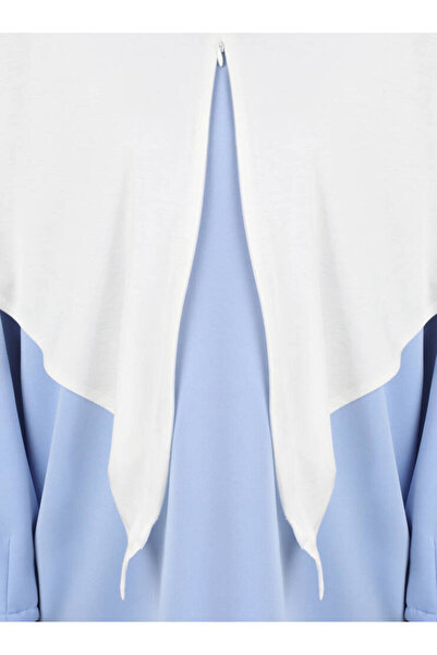 Ecardin Ρυθμιζόμενο ύφασμα βισκόζης με φερμουάρ Hijab Lycra Shawl - St 099 Cream