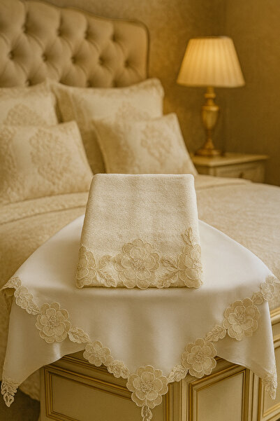 Çeyiz Bahçesi Set de prosoape 3d din dantela frantuzeasca