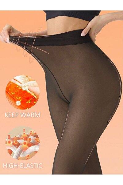 Bernato Θερμικό εσώρουχο κολάν WinterFit Black Lifting με βελούδινη επένδυση