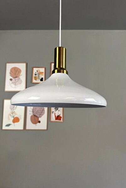 Bamyum Champion Beyaz İç Beyaz Eskitme Fener Başlık Tekli Avize Sarkıt Salon ...