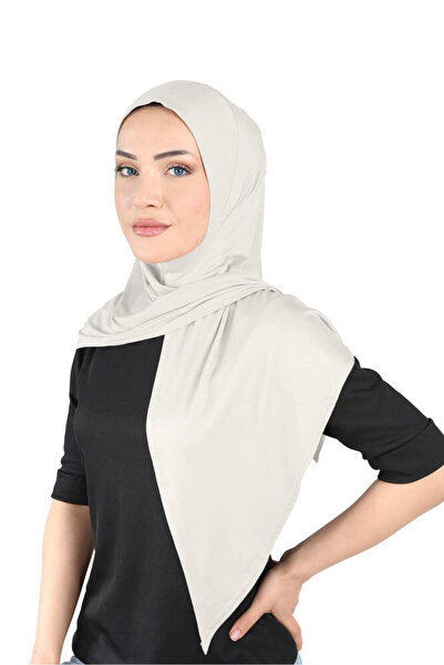 Ecardin Υφασμάτινο βισκόζη Πρακτικό έτοιμο σάλι τουρμπάνι - St 101 Cream