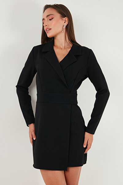 Lela Regular Fit Mono Collar Mini Length Long Sleeve Evening Dress Dress 611El749