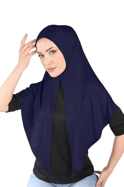 Ecardin Ύφασμα βισκόζης Πρακτικό έτοιμο σάλι τουρμπάνι - St 101 Navy Blue