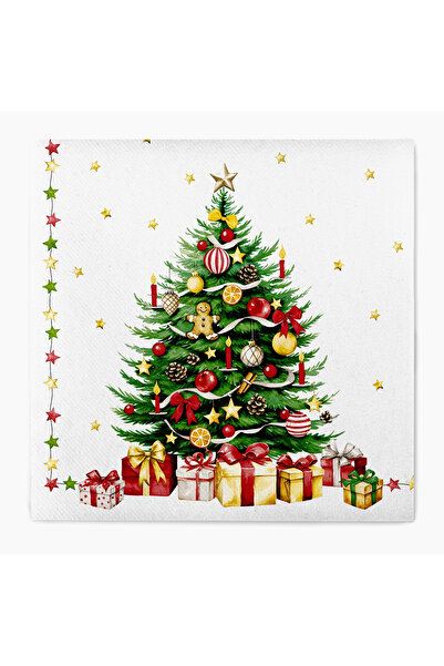 Mank Șervețele festive Linclass pentru Revelion/Anul Nou Linclass - Tannenbaum / 40 x 40 cm / 50 buc