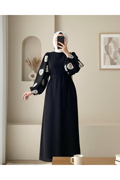 Modamorfo Φόρεμα με κεντητό μολύβι από τούλι - Λεπτομέρεια μανίκι