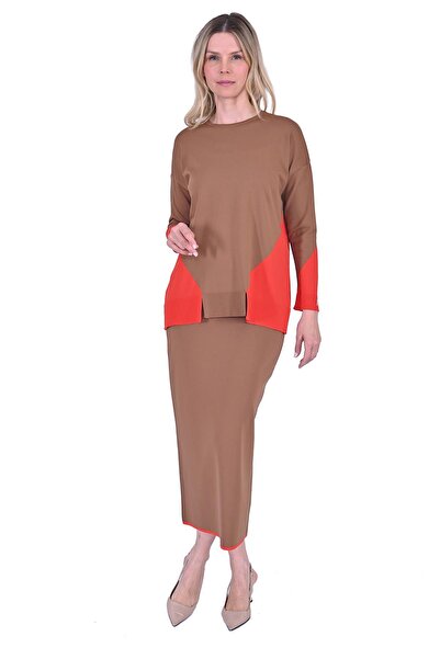 Invee Geometric Knitwear Tunic Toprak