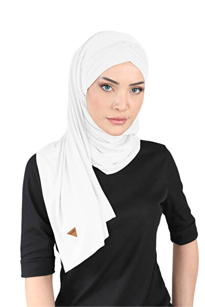 Ecardin 3x Άνετο Σάλι Cross ελαστικό ύφασμα - St 059 Λευκό