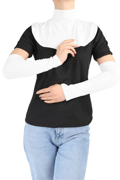 Ecardin Set confortabil cu guler plat / cu mâneci - St 176 alb