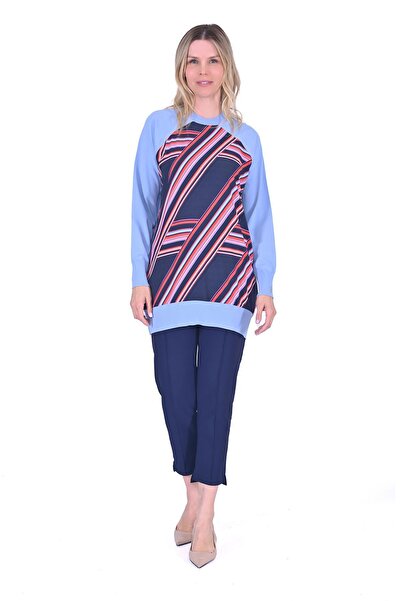 Invee Fabric Knitwear Tunic Blue