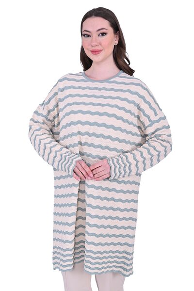 Invee Wave Knitwear Tunic Vanilla