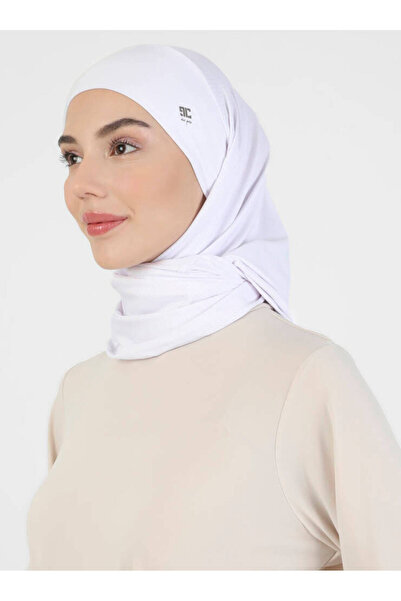 Ecardin Premium Pro Scarfs Tesettür Micro Șal - St 054 Alb