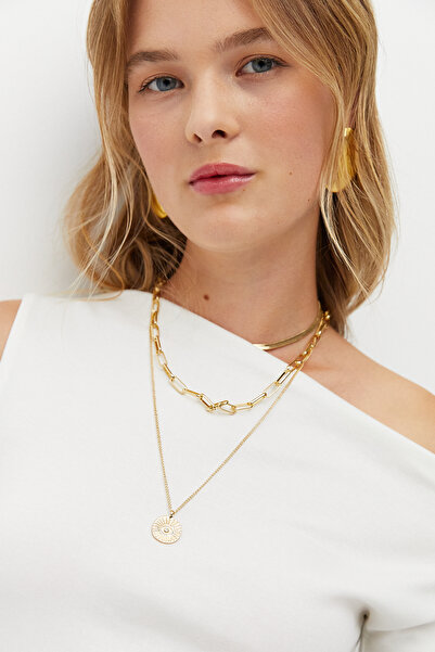 AKSWSUAR Çoklu zincir kolye