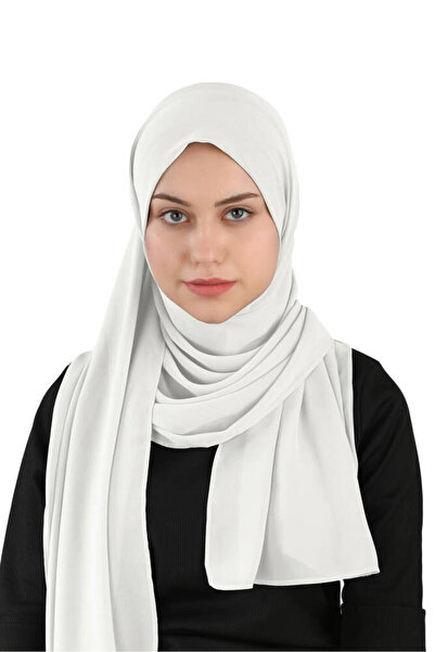 Ecardin Sandy Fabric Practical Ready-Made Chiffon Shawl - St 120 Cream