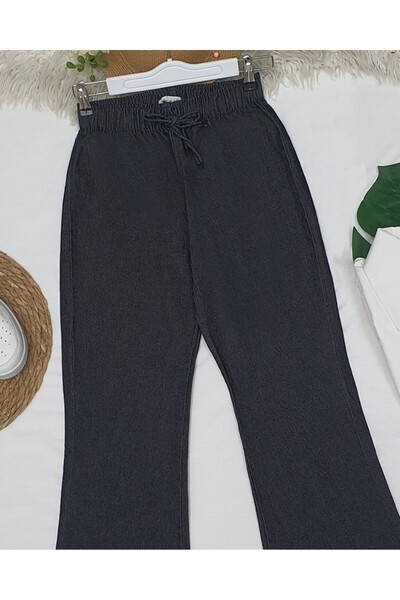 Modamorfo Flared Leg Lace Detailed Jeans - Anthracite