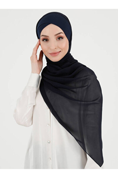 Ecardin Şal încrucişat din țesătură din şifon Boneli - St 392 Bleumarin