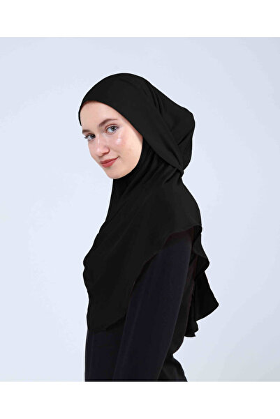 Ecardin Τουρμπάνι με κορδόνι από ύφασμα κρεπ - St 091 Μαύρο