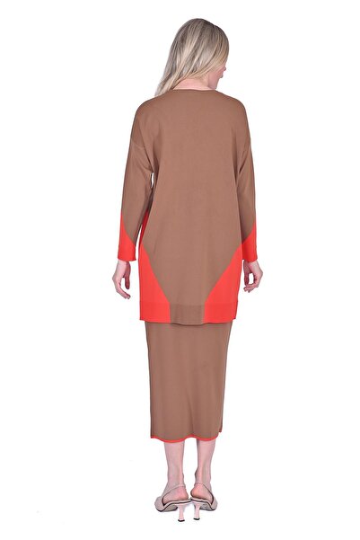 Invee Geometric Knitwear Tunic Toprak