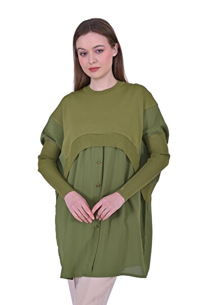 Invee Shirt Knitwear Tunic Green