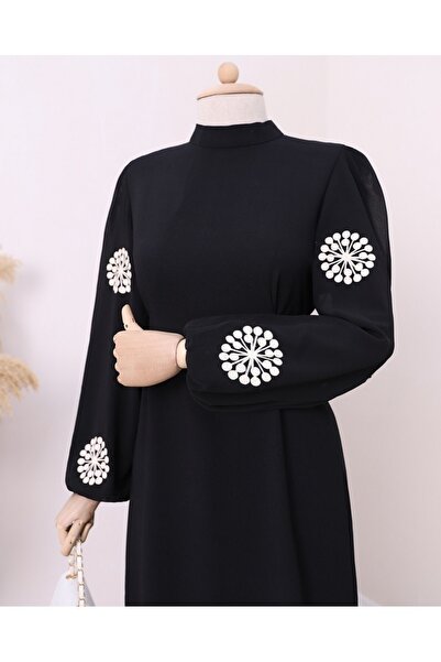 Modamorfo Φόρεμα με κεντητό μολύβι από τούλι - Λεπτομέρεια μανίκι